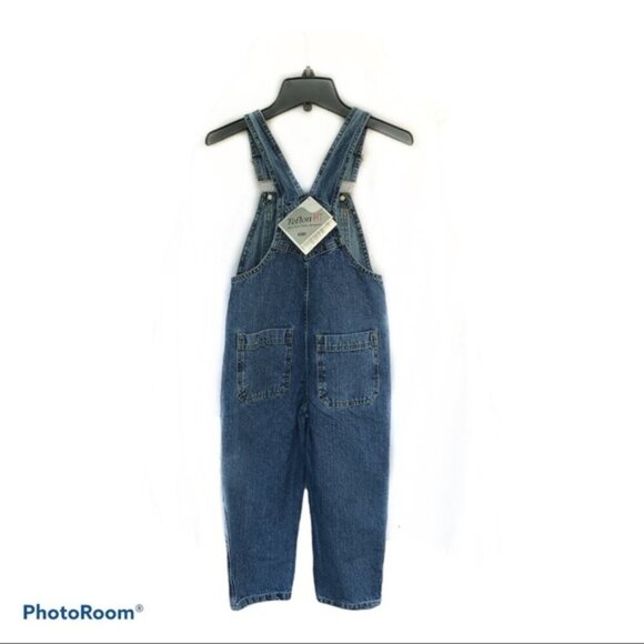 Beedz Bib Overalls Denim Long Pant Youth Medium Wash Adjustable Straps Size 5 - Picture 3 of 15
